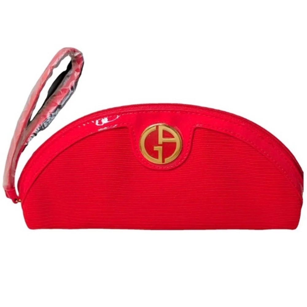 Giorgio Armani Vibrant Red cloth Clutch
